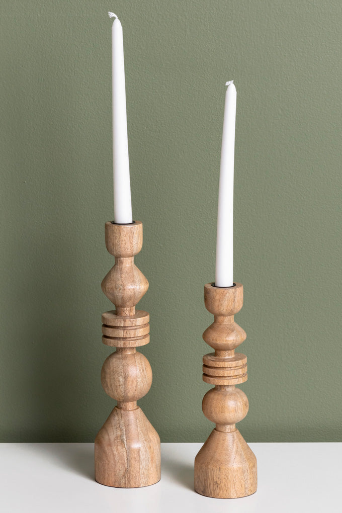 Colette Wooden Candle Holder (Small)