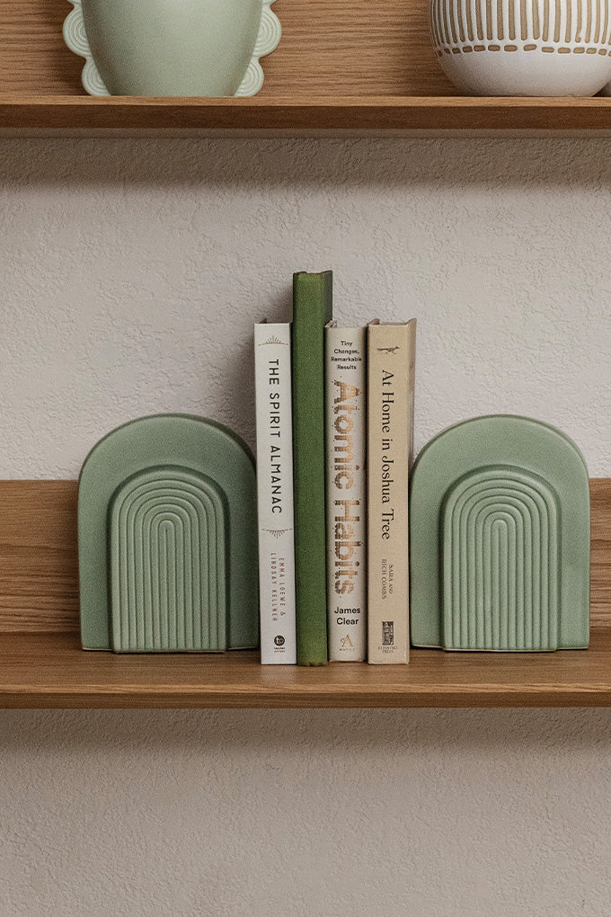 Ivy Ceramic Bookends
