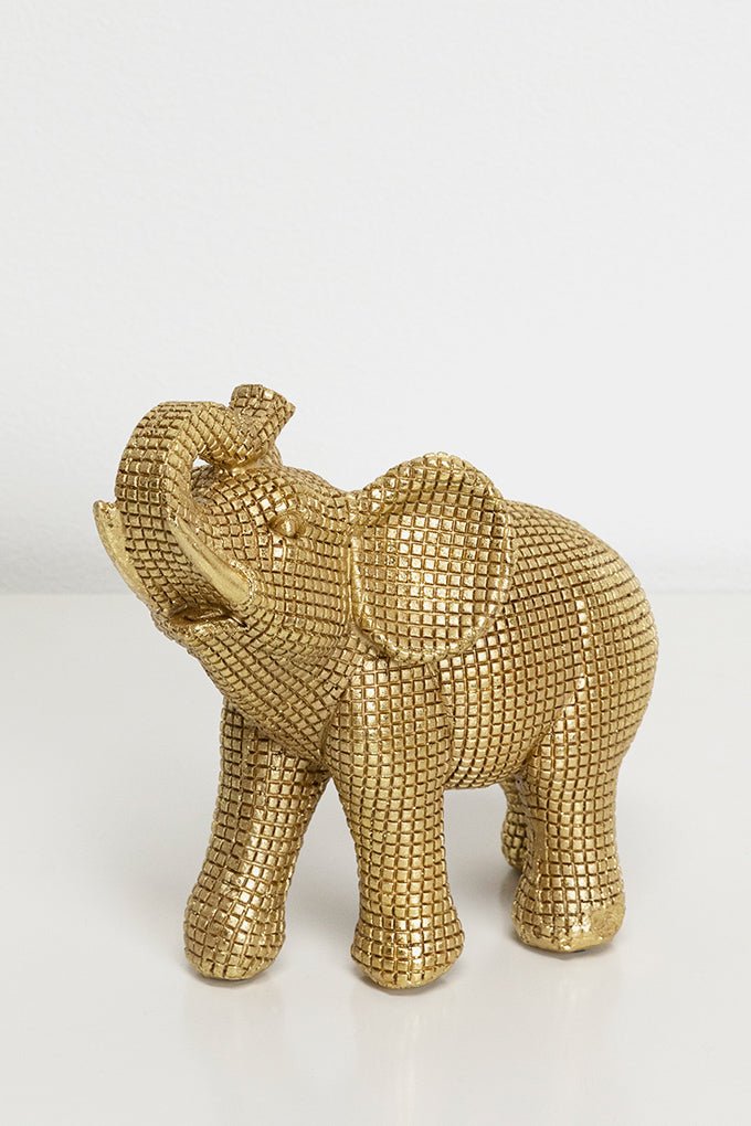 Golden Elephant Figurine Decor