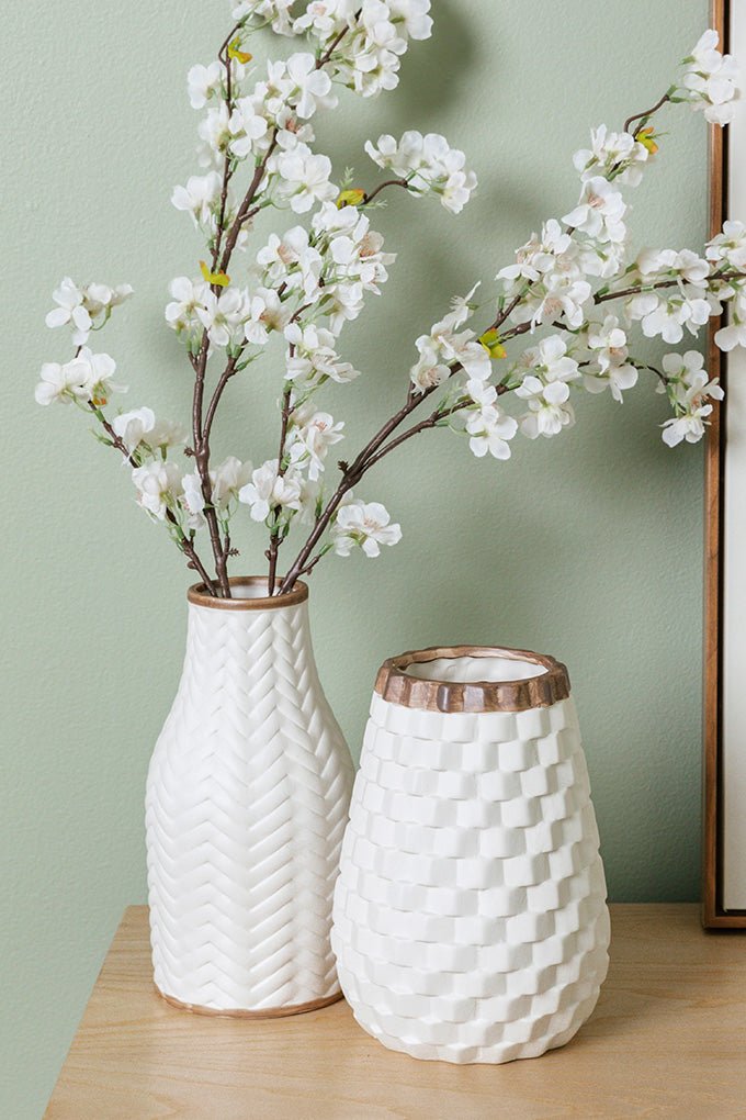 Ella Textured Ceramic Vase